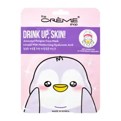 The Crème Shop - Drink Up, Skin! Animated Penguin Face Mask - Infused with Moisturizing Hyaluronic Acid