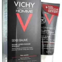 Vichy - Homme Sensi-Balm Soothing After-Shaving Balm + Hydra Mag C Shower Gel Body & Hair Free