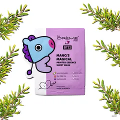 The Crème Shop x BT21 - MANG’s MAGICAL Printed Essence Sheet Mask - Infused with Salicylic Acid, Tea Tree, Niacinamide