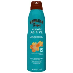Hawaiian Tropic - Everyday Active Clear Spray, Reef Friendly Sunscreen, Broad Spectrum SPF 15 Light Tropical