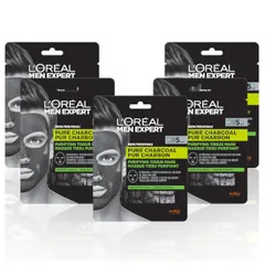 LOréal Paris Men Expert - Pure Charcoal Face Mask x5