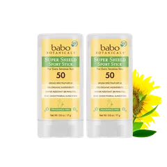 Babo Botanicals - Super Shield Mineral Sunscreen Sport Stick SPF50 Duo