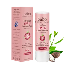 Babo Botanicals - Lip Tint Conditioner SPF15, Crimson Rose