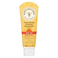 Burt's Bees - Baby Nourishing Mineral Sunscreen SPF 30, Water Resistant Baby Sunblock - 3 Ounce Tube