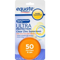 Equate - Ultra Protection Sunscreen Clear Zinc Oxide for Face, SPF 50