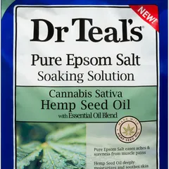 Dr Teal's - Cannabis Sativa Hemp Seed Oil Pure Epsom Salt