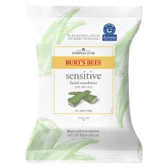 Sensitive Facial Cleanser Towelettes and Makeup Remover Wipes with Aloe Extract