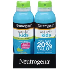 Neutrogena - Wet Skin Kids Sunscreen Spray, Water-Resistant and Oil-Free, Broad Spectrum SPF 70+, 2PK