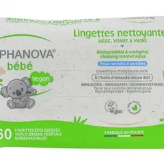 Alphanova - Baby Cleansing Wipes Normal & Sensitive Skin 60 Wipes