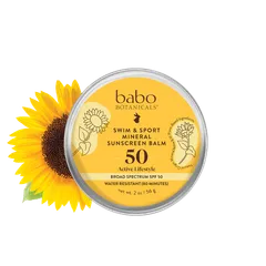 Babo Botanicals - Swim & Sport Mineral Sunscreen Balm SPF50
