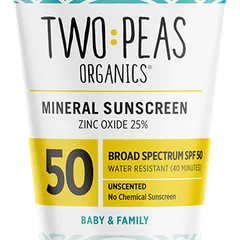 Two Peas Organics - SPF 50 UNSCENTED MINERAL LOTION