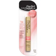 ChapStick - Total Hydration Moisture + Tint SPF 15 Peachy Keen lip balm to protect and keep lips nourished and healthy looking, with natural sunscreen, tube
