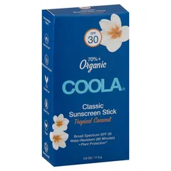 Coola - Organic Face Sunscreen & Sunblock Lotion Stick, Skin Care for Daily Protection, Broad Spectrum SPF 30, Tropical Coconut