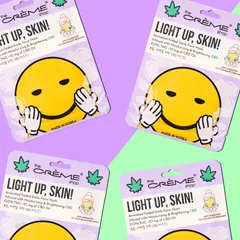 The Crème Shop - Light Up, Skin! Animated Smile Face Mask - Infused with Moisturizing & Brightening CBD