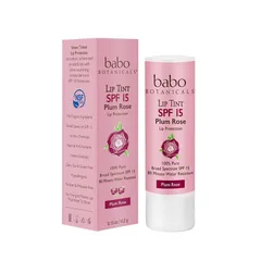 Babo Botanicals - Lip Tint Conditioner SPF 15 - Plum Rose