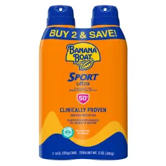 Banana Boat - Sport Ultra Clear Sunscreen Spray SPF 50 Twin Pack