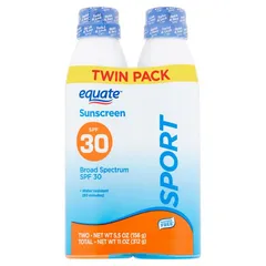 Equate - Sport Broad Spectrum Sunscreen Spray Twin Pack, SPF 30, , 2 Count