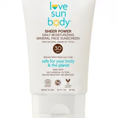 Love Sun Body - Launching March 2022 Sheer Power Daily Moisturizing Mineral Face Sunscreen SPF 30 Cosmos Natural