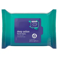 Deep Action Facial Wipes - 25 wipes
