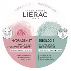 Lierac - Duo Hydragenist Oxygenating Moisturing SOS Mask + Sébologie Deep-Cleansing Scrub Mask