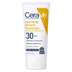 CeraVe - Hydrating Mineral Body Sunscreen Lotion SPF 30 with Zinc Oxide