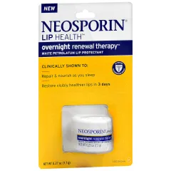 Neosporin Lip - Health Overnight Renewal Therapy White Petrolatum Lip Protectant
