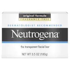 Neutrogena - Transparent Facial Bar Soap, Face Wash & Cleanser Fragrance Free, Fragrance Free