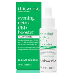 this works - Evening Detox CBD Booster and AHA Complex
