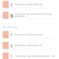 Sensitive skin routine with The Ordinary products